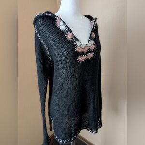 Free People Black Women's Hooded Sweater